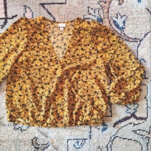 Floral Puff Sleeve Blouse